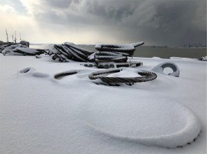 Muelles nevados al paso de La Bestia del Este